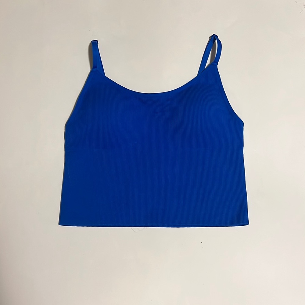 Blue Cropped Tank Top